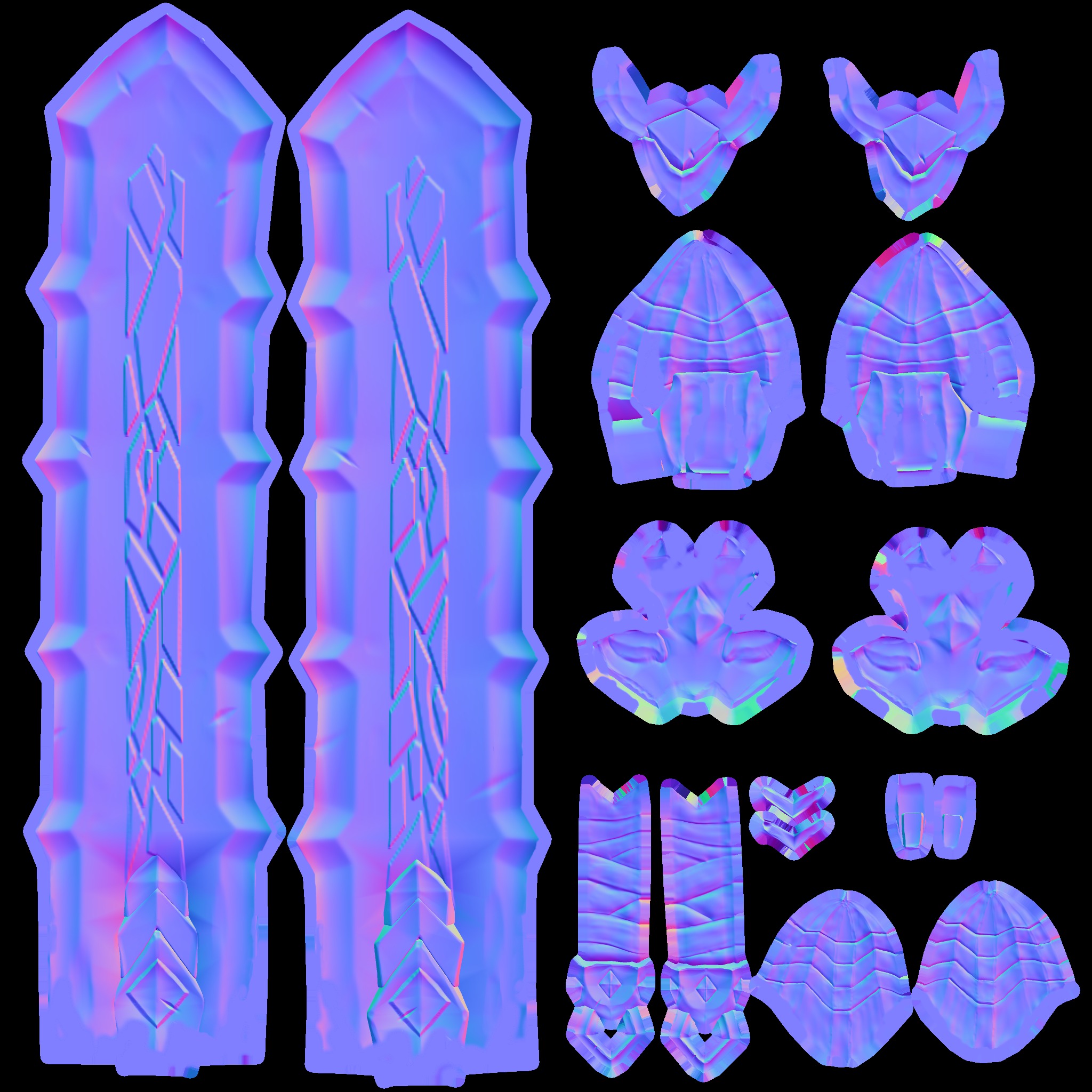 Melee Sword Low-poly 3D model_7