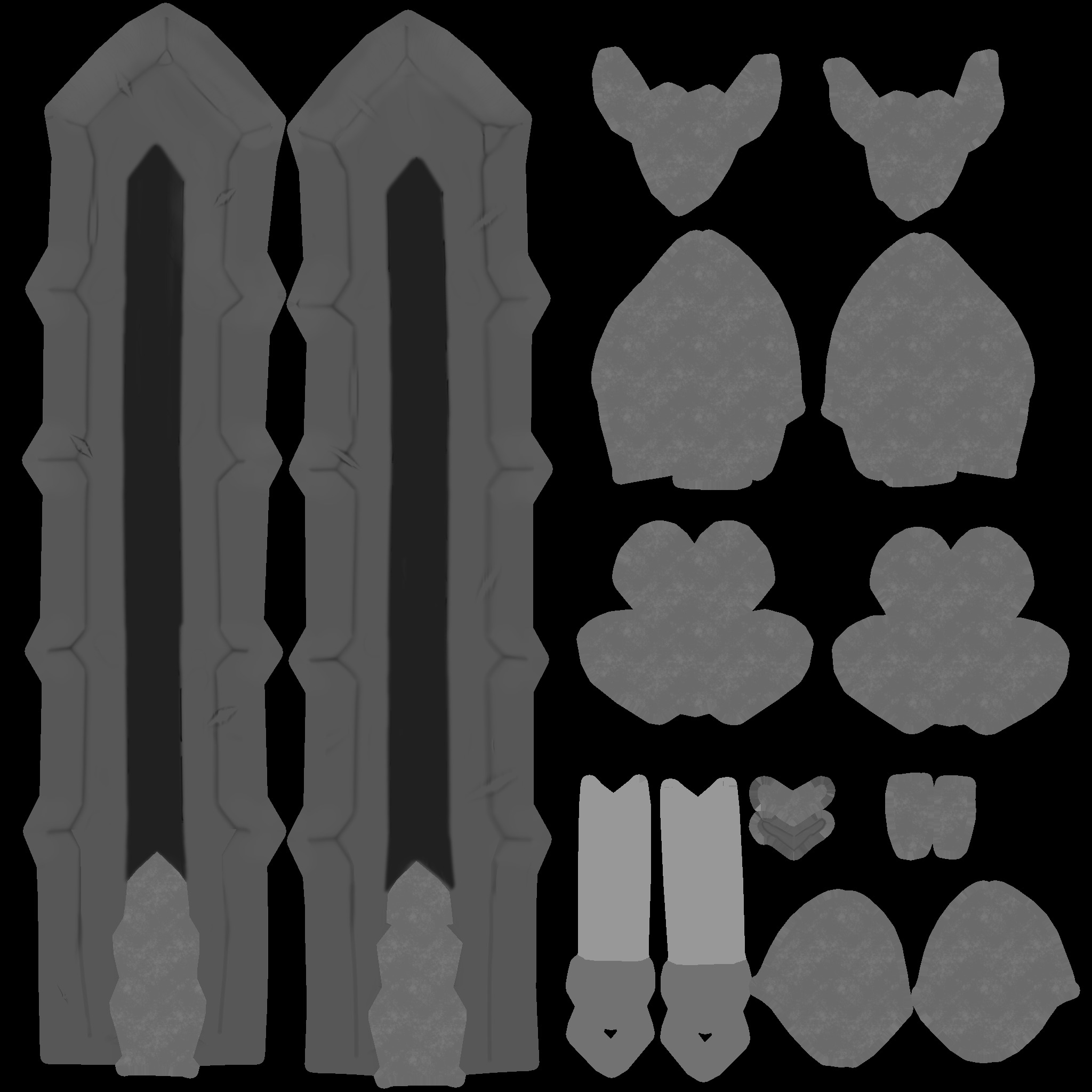 Melee Sword Low-poly 3D model_9