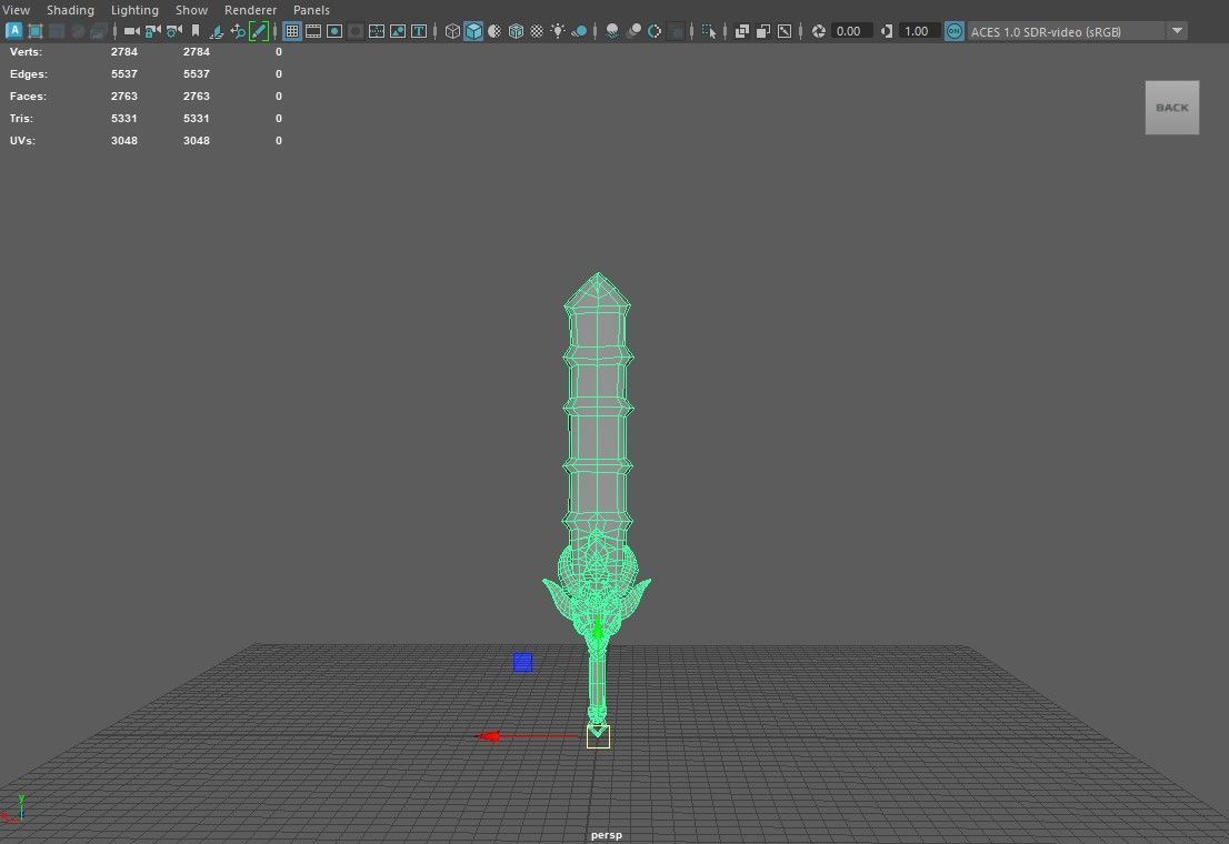 Melee Sword Low-poly 3D model_4