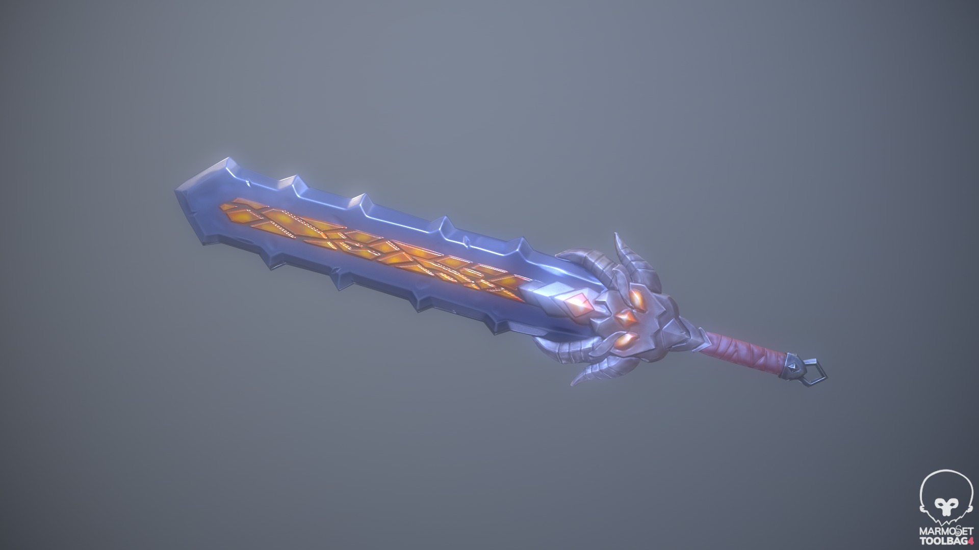 Melee Sword Low-poly 3D model_2