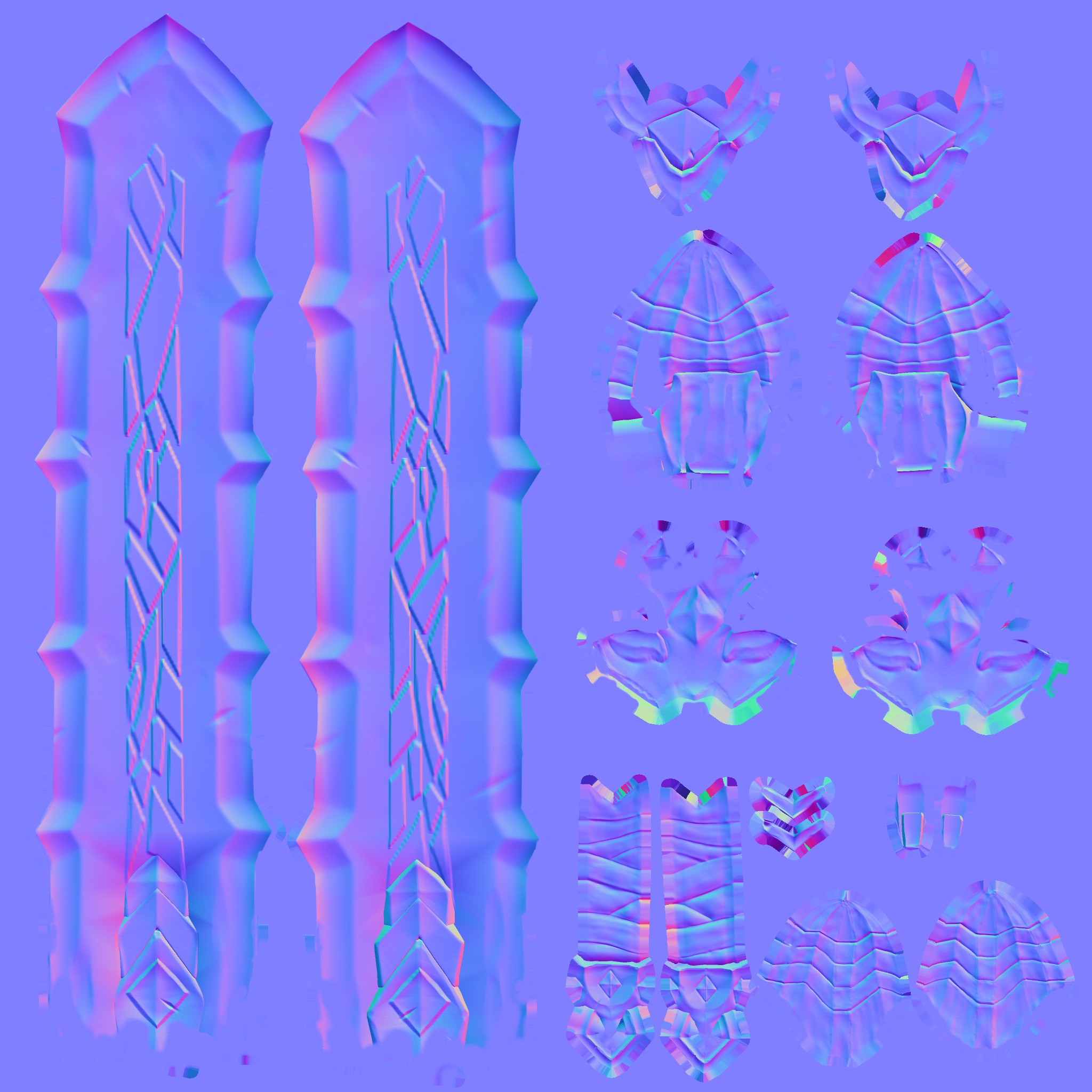 Melee Sword Low-poly 3D model_8