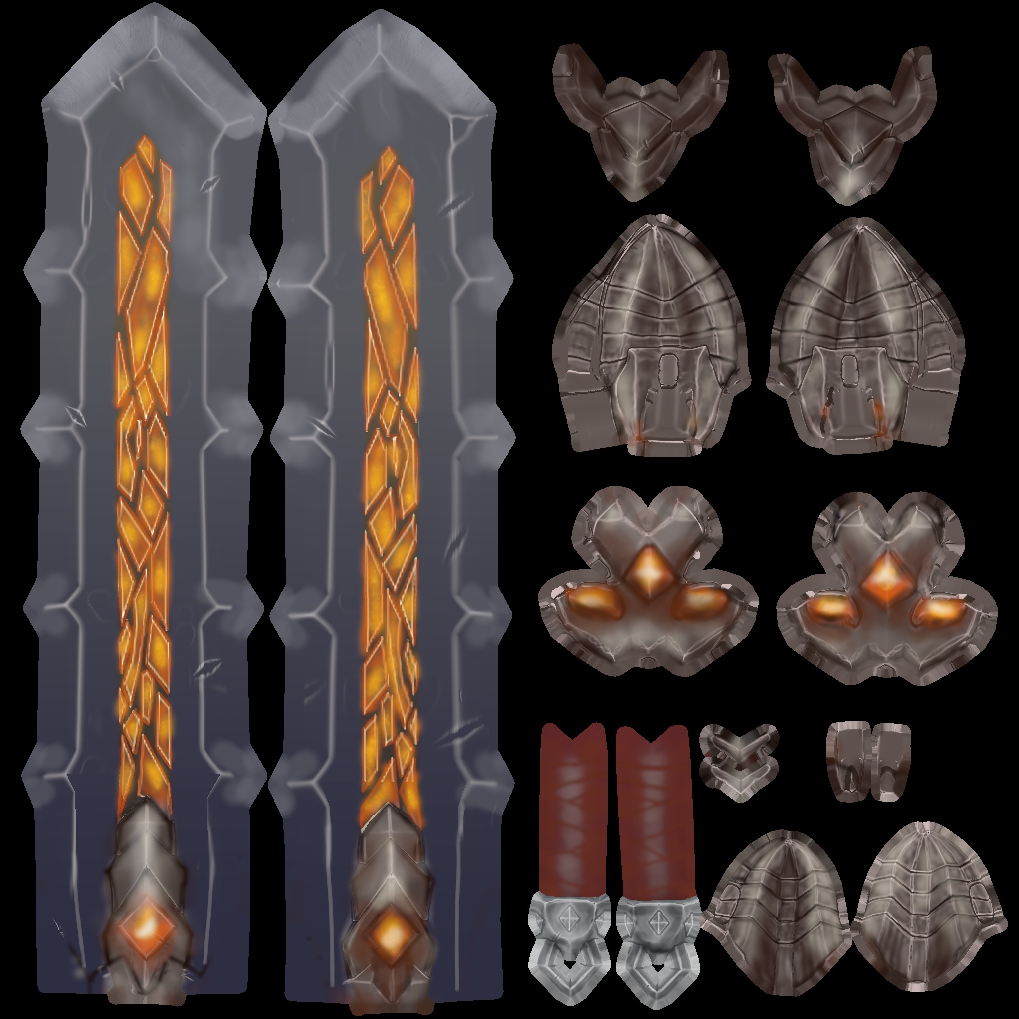 Melee Sword Low-poly 3D model_5