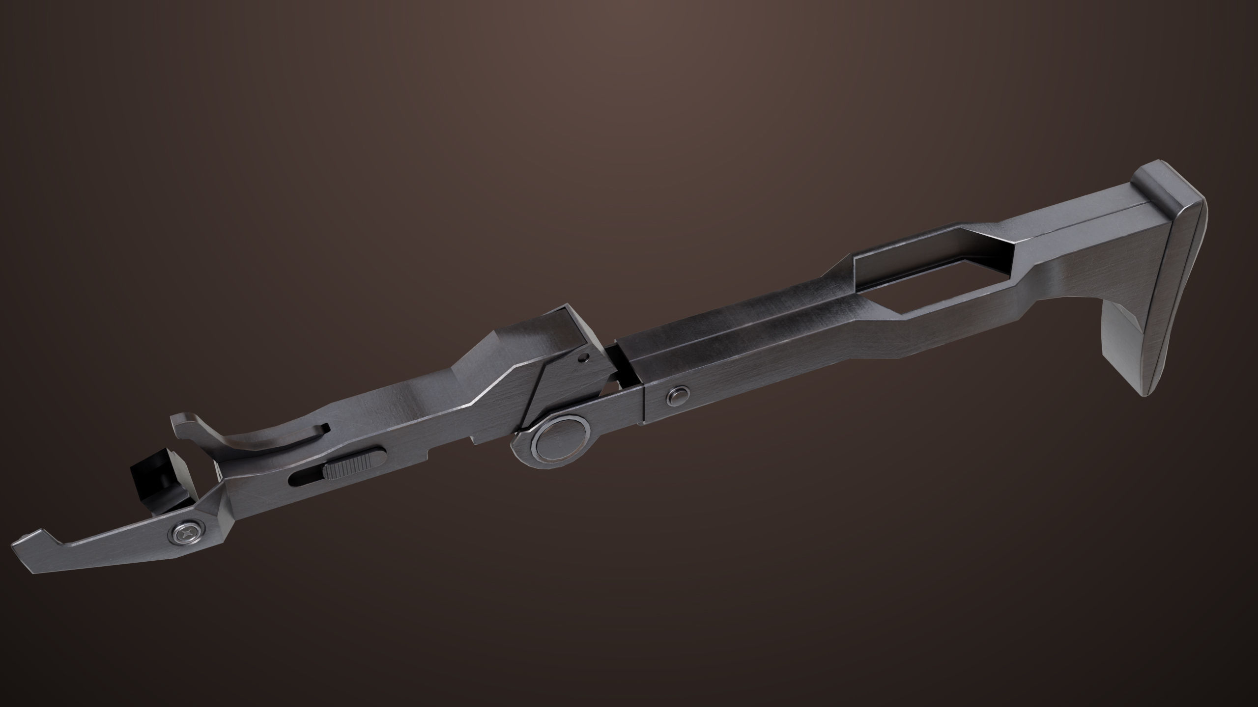 Pistol 08 Black Generic All PBR UE Textures Included Low-poly 3D model_14