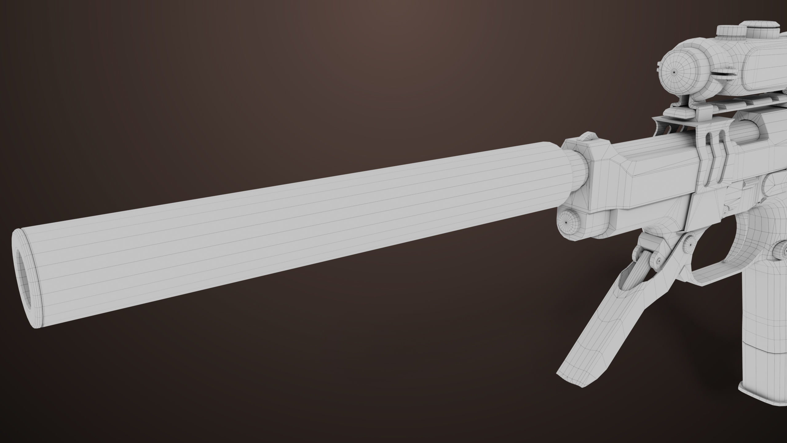 Pistol 08 Black Generic All PBR UE Textures Included Low-poly 3D model_59