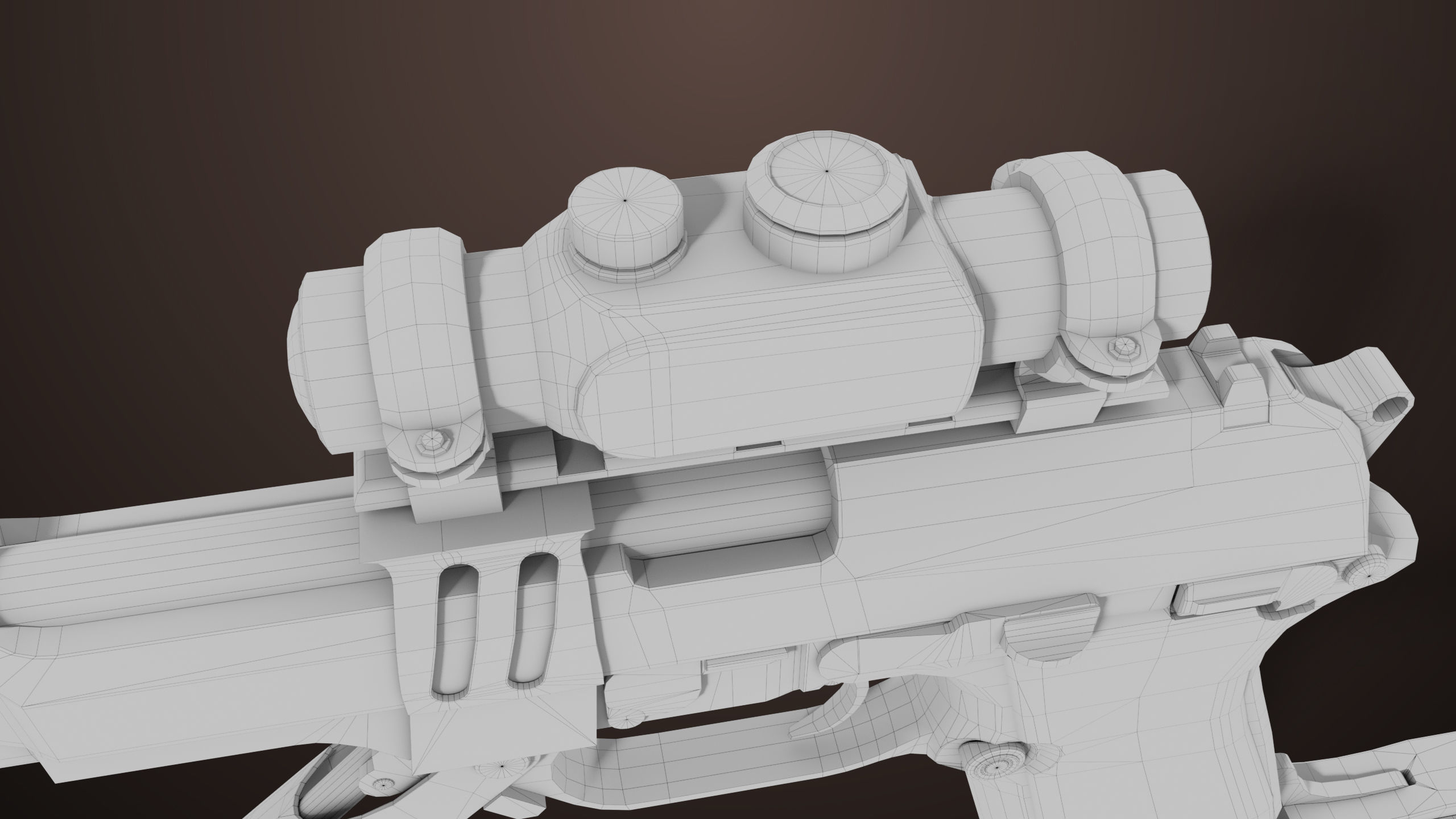 Pistol 08 Black Generic All PBR UE Textures Included Low-poly 3D model_69