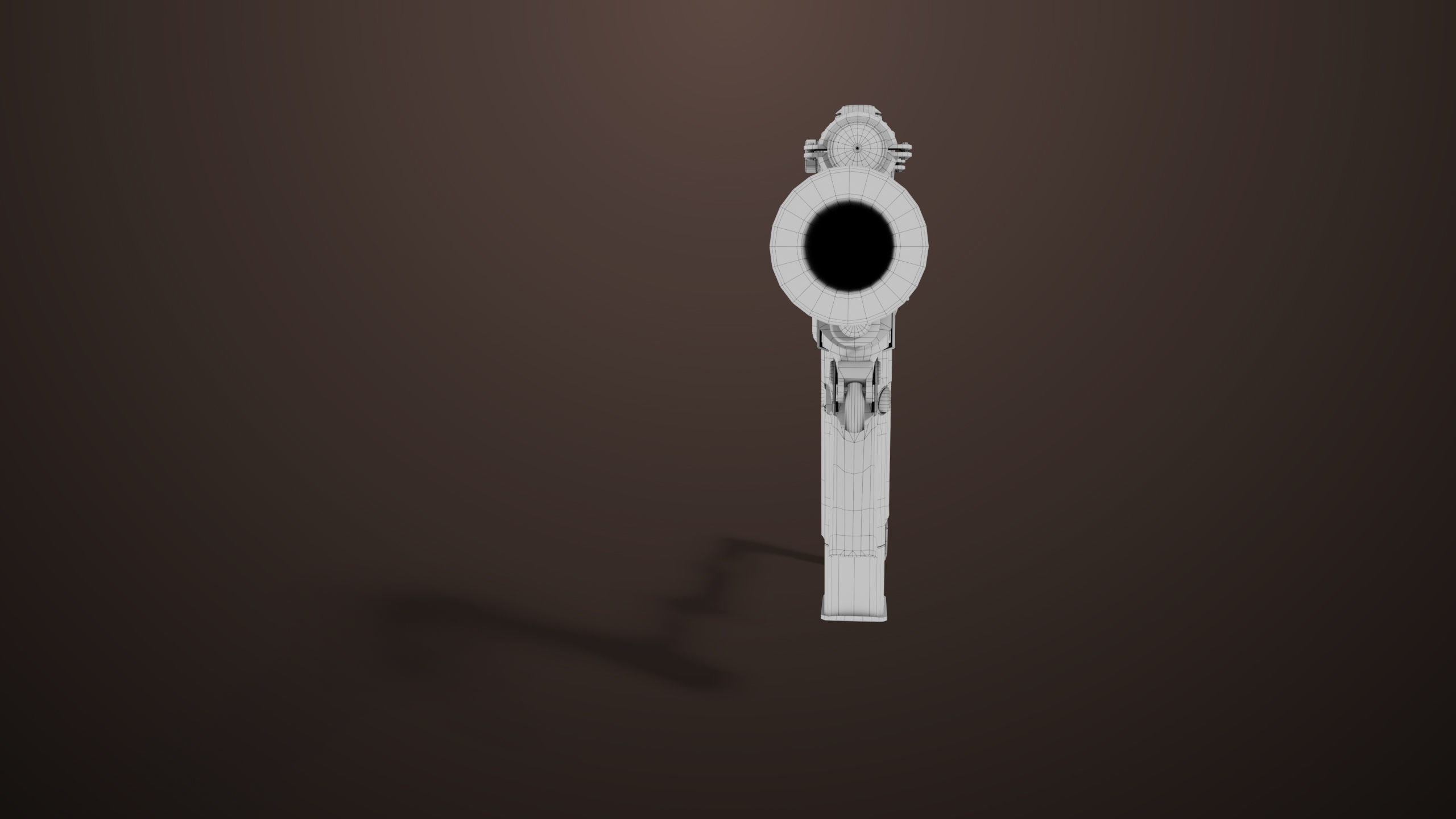 Pistol 08 Black Generic All PBR UE Textures Included Low-poly 3D model_53