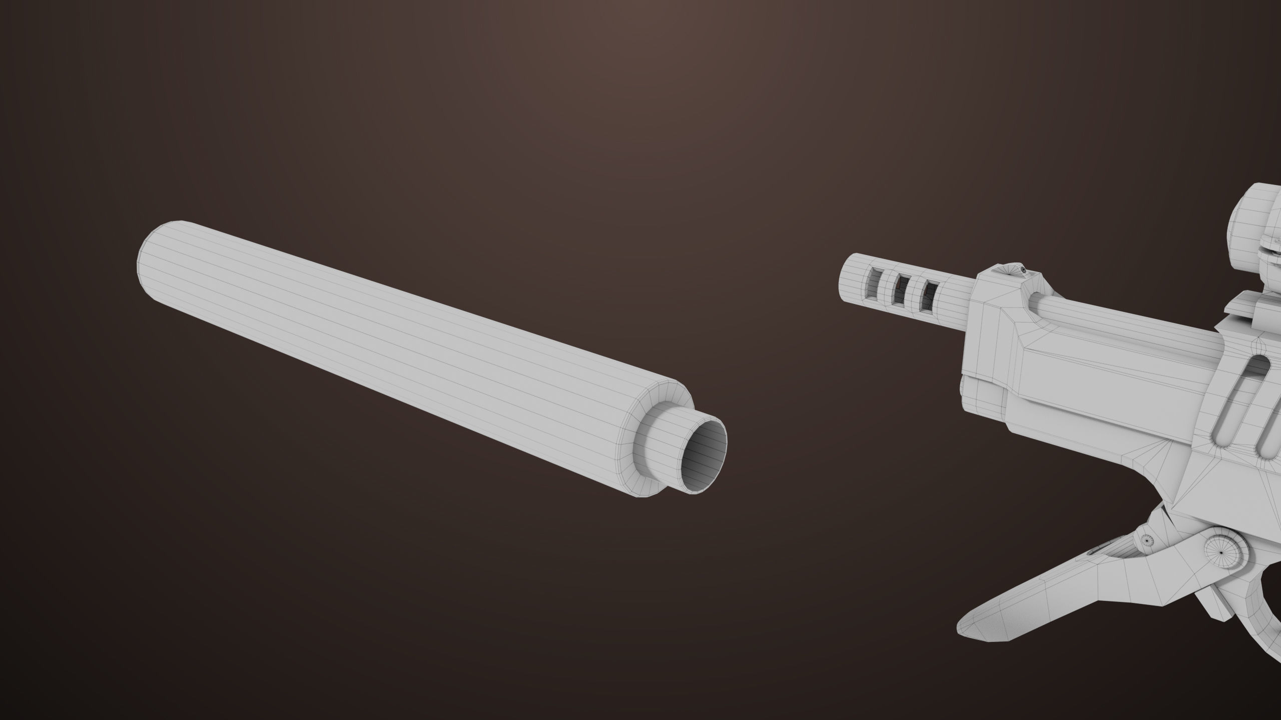 Pistol 08 Black Generic All PBR UE Textures Included Low-poly 3D model_54