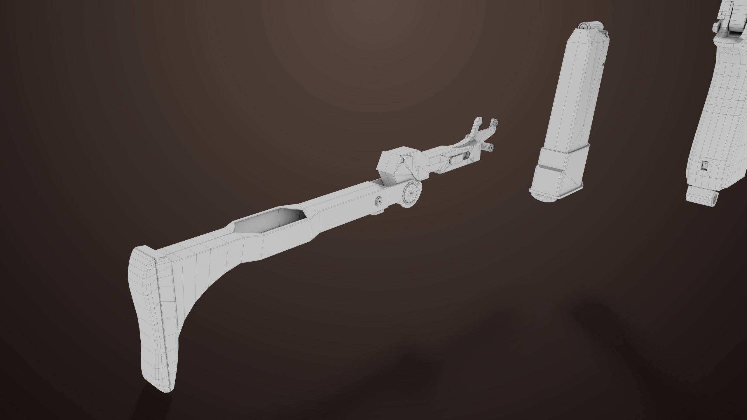 Pistol 08 Black Generic All PBR UE Textures Included Low-poly 3D model_57