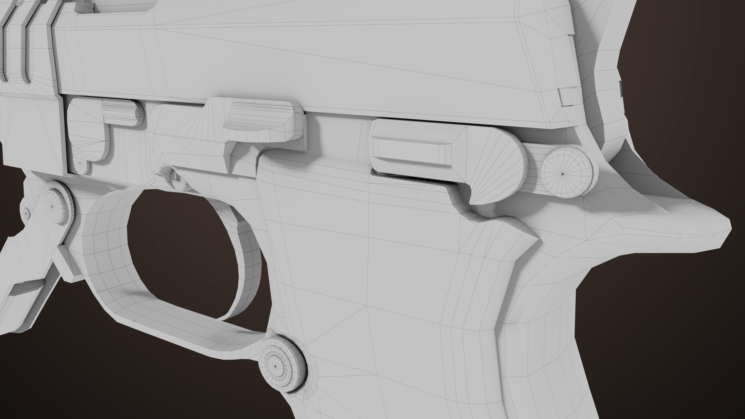 Pistol 08 Black Generic All PBR UE Textures Included Low-poly 3D model_65