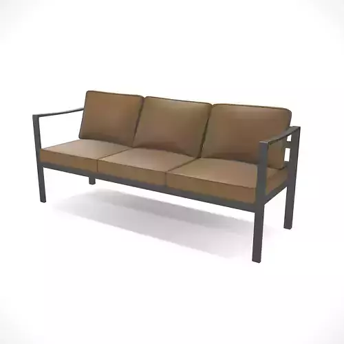 out bench sling fabric 002 Low-poly 3D model