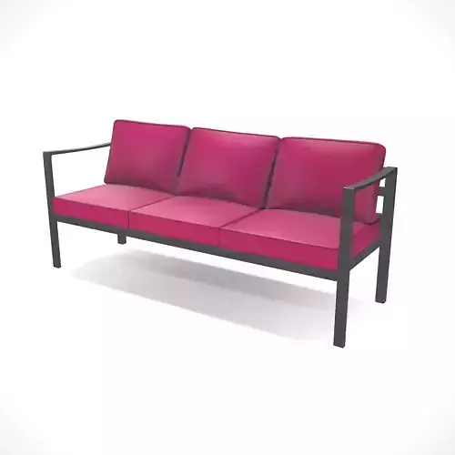out bench sling fabric 005 Low-poly 3D model