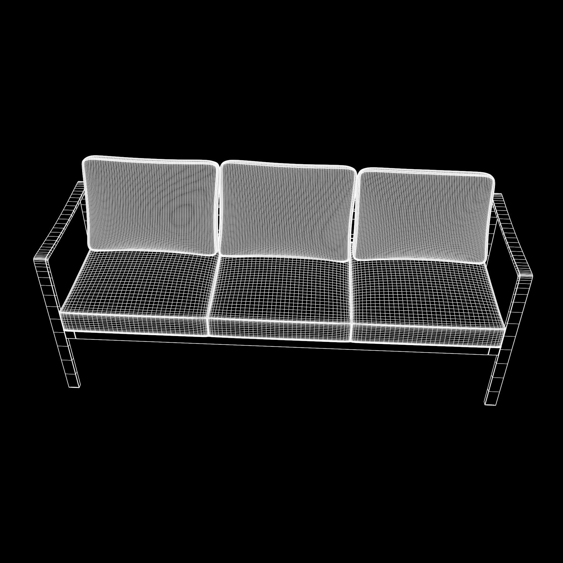 out bench sling fabric 012 Low-poly 3D model_14