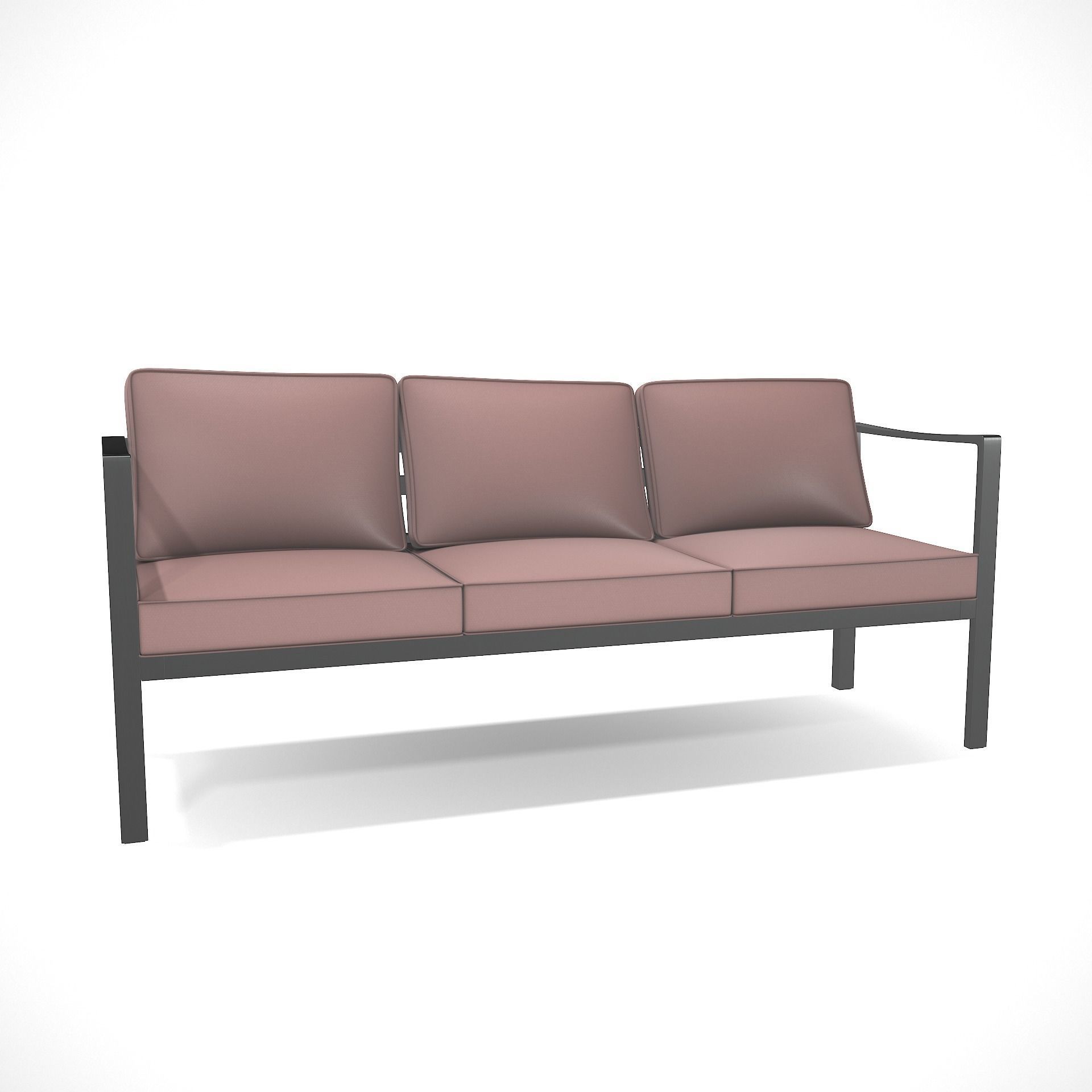 out bench sling fabric 012 Low-poly 3D model_3