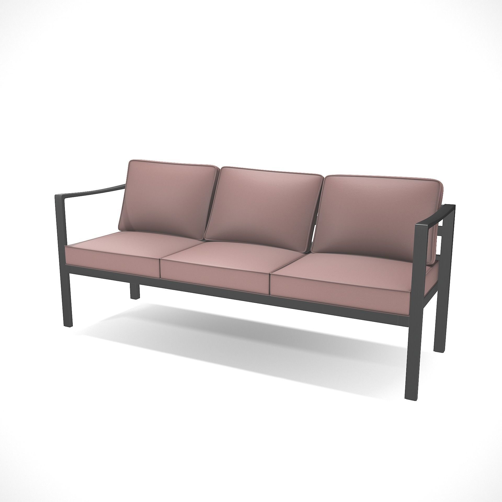 out bench sling fabric 012 Low-poly 3D model_2