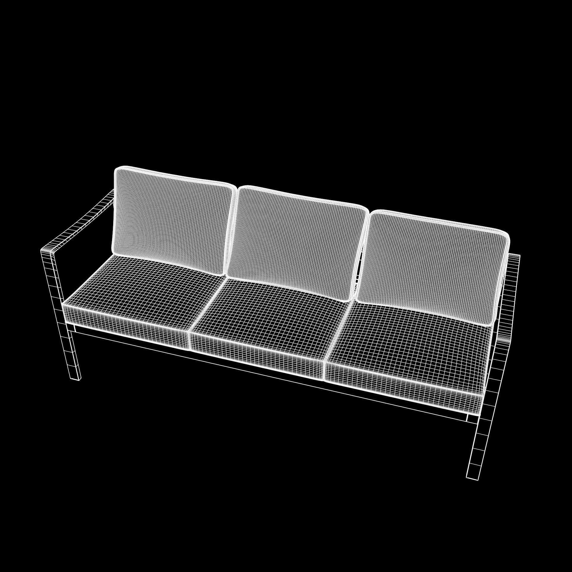 out bench sling fabric 012 Low-poly 3D model_16