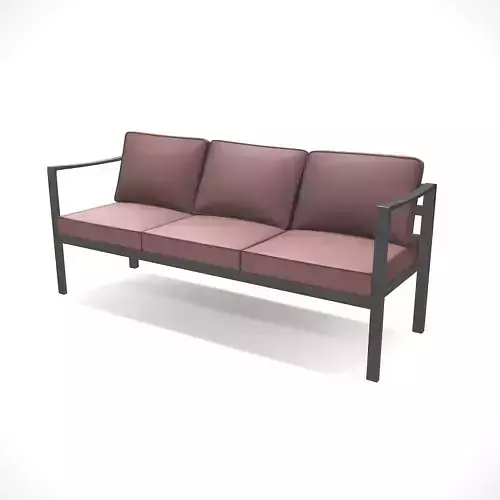 out bench sling fabric 013 Low-poly 3D model