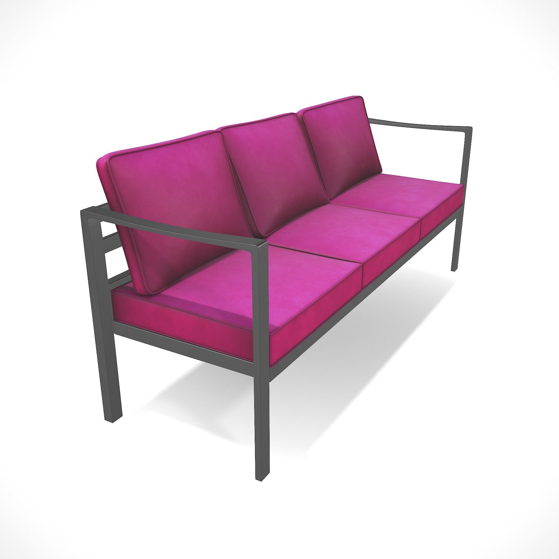 out bench sling fabric 015 Low-poly 3D model_3