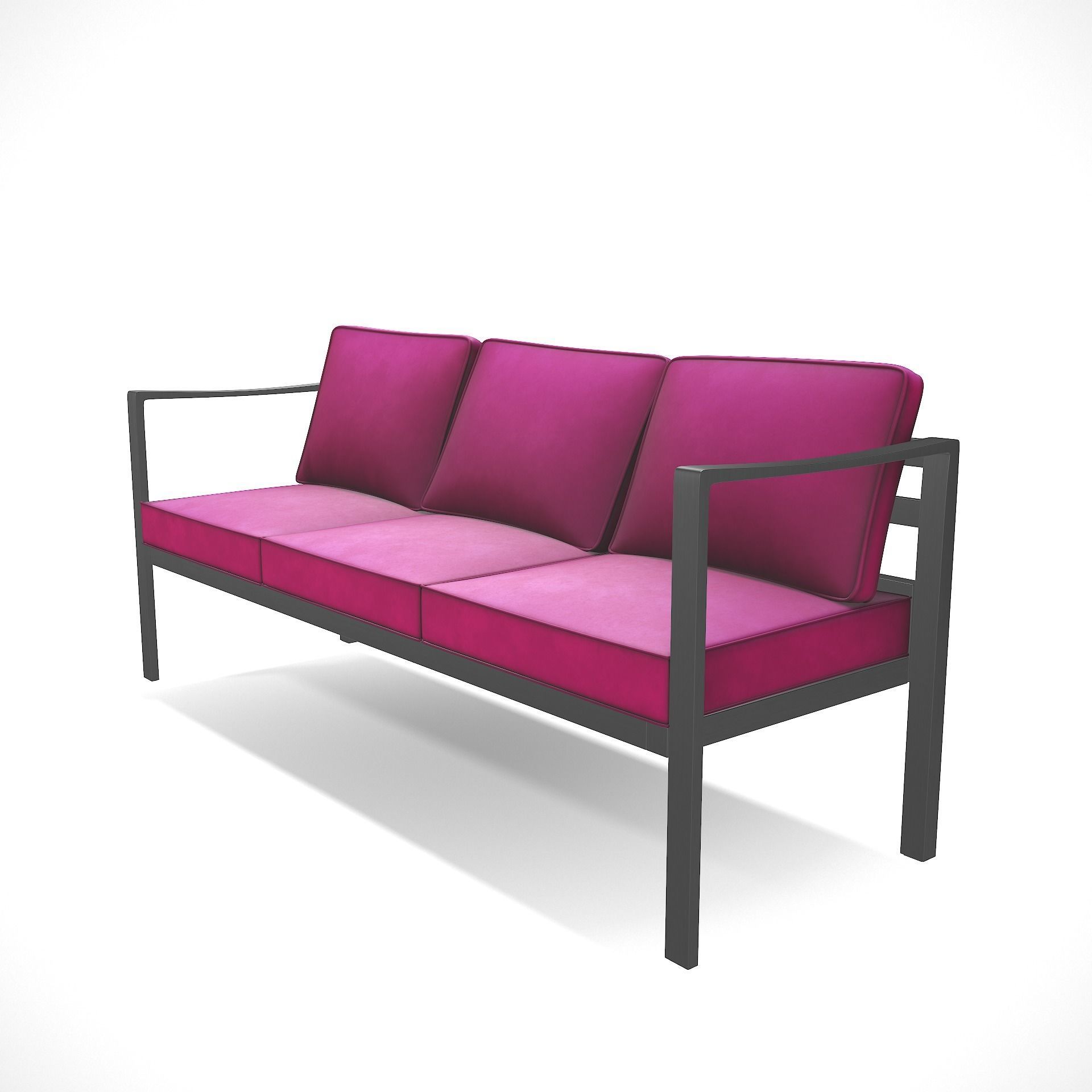 out bench sling fabric 015 Low-poly 3D model_5