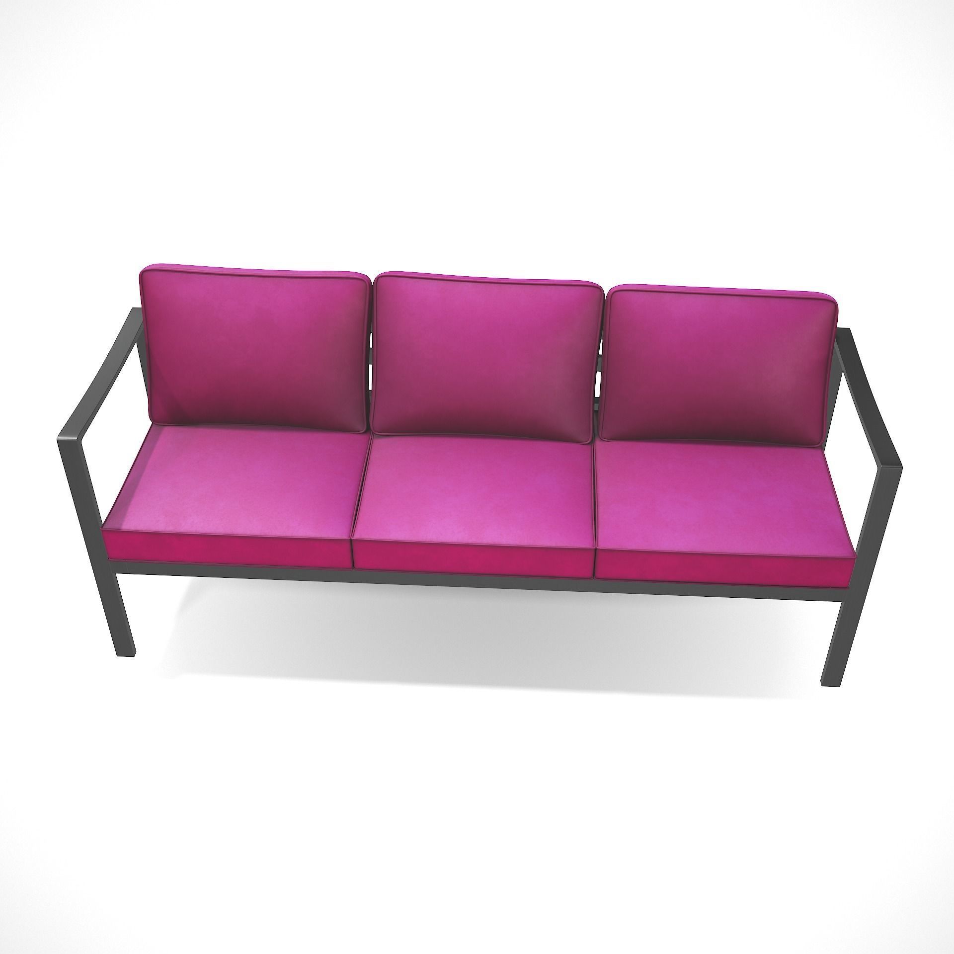 out bench sling fabric 015 Low-poly 3D model_6