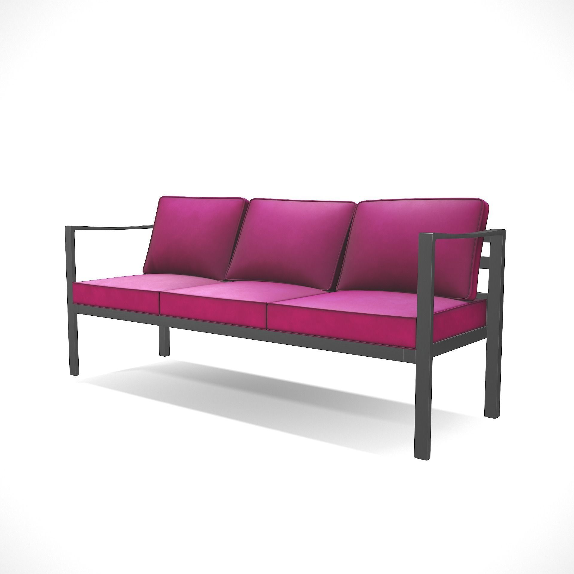 out bench sling fabric 015 Low-poly 3D model_7