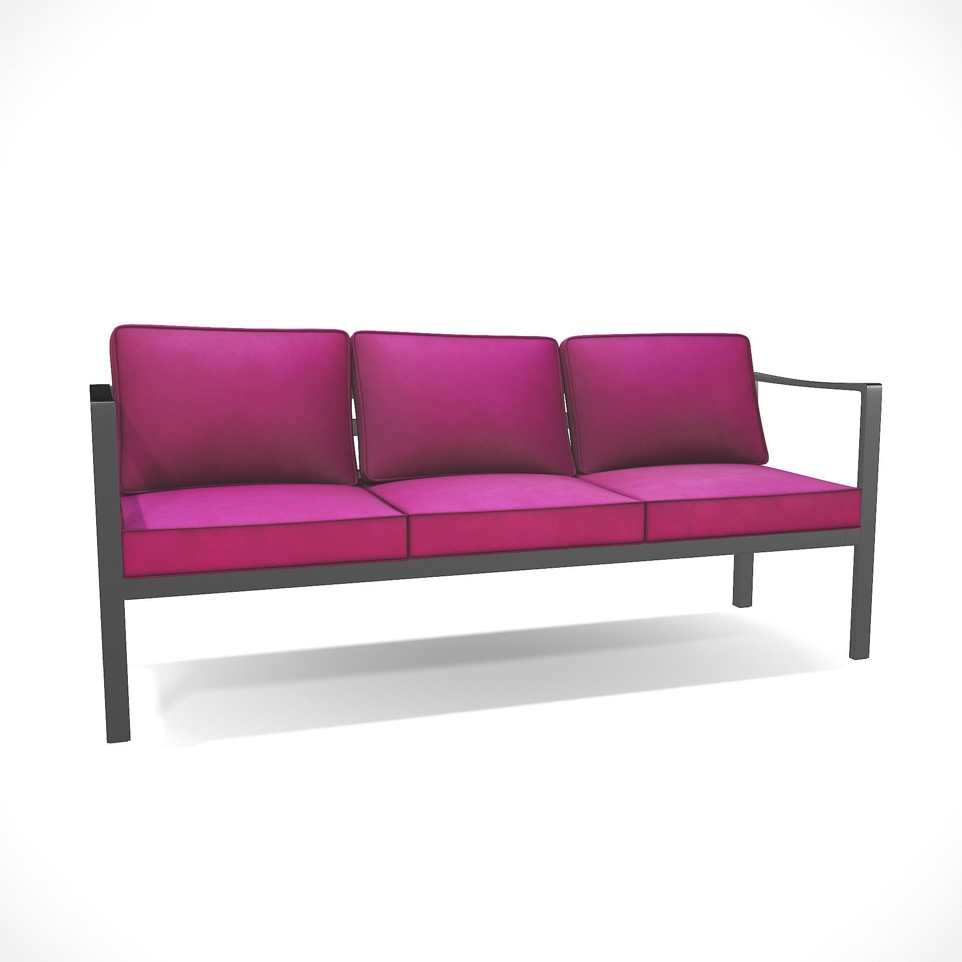 out bench sling fabric 015 Low-poly 3D model_4