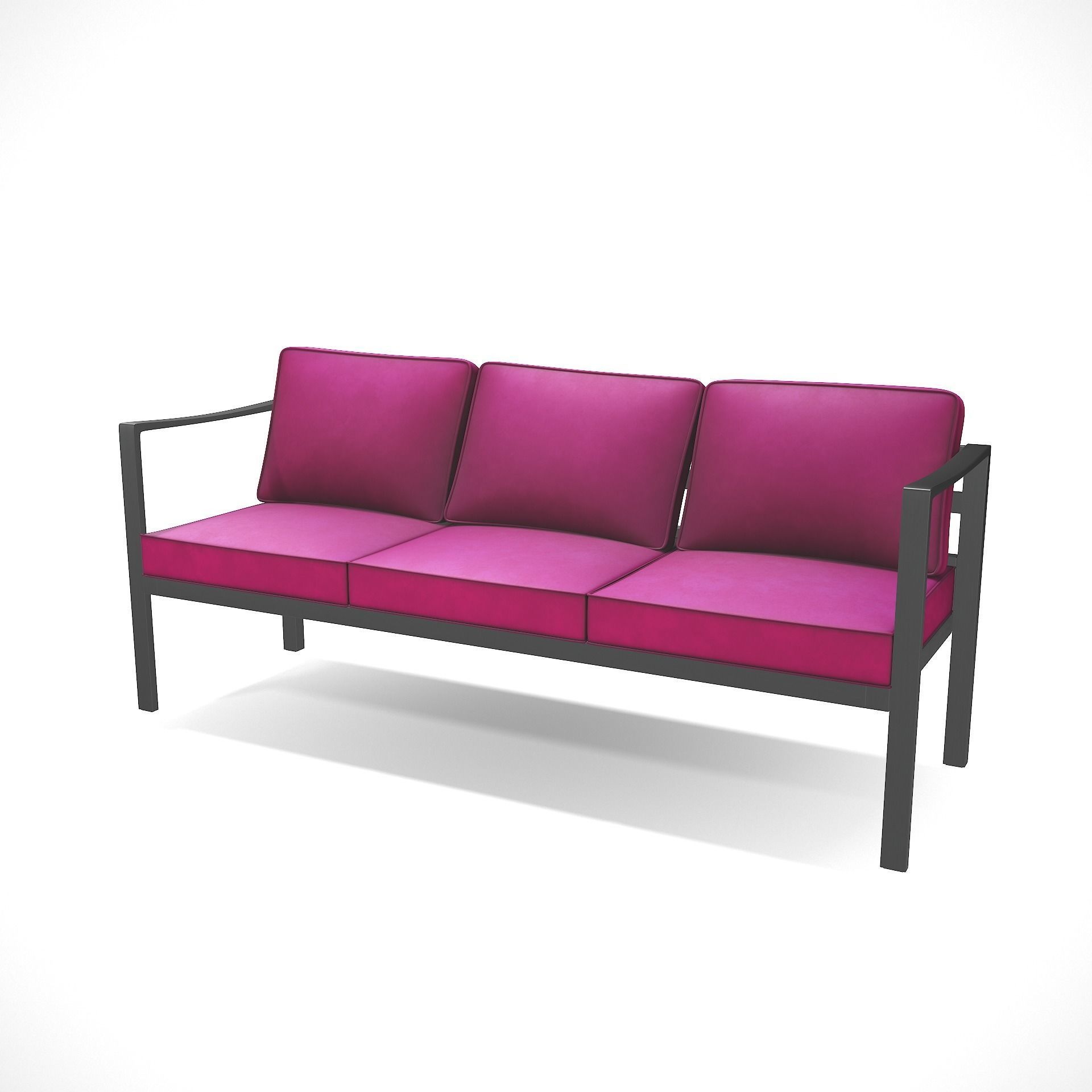 out bench sling fabric 015 Low-poly 3D model_2