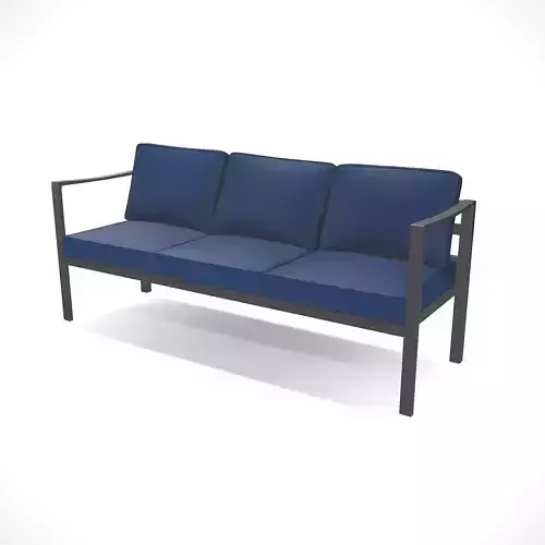 out bench sling fabric 018 Low-poly 3D model