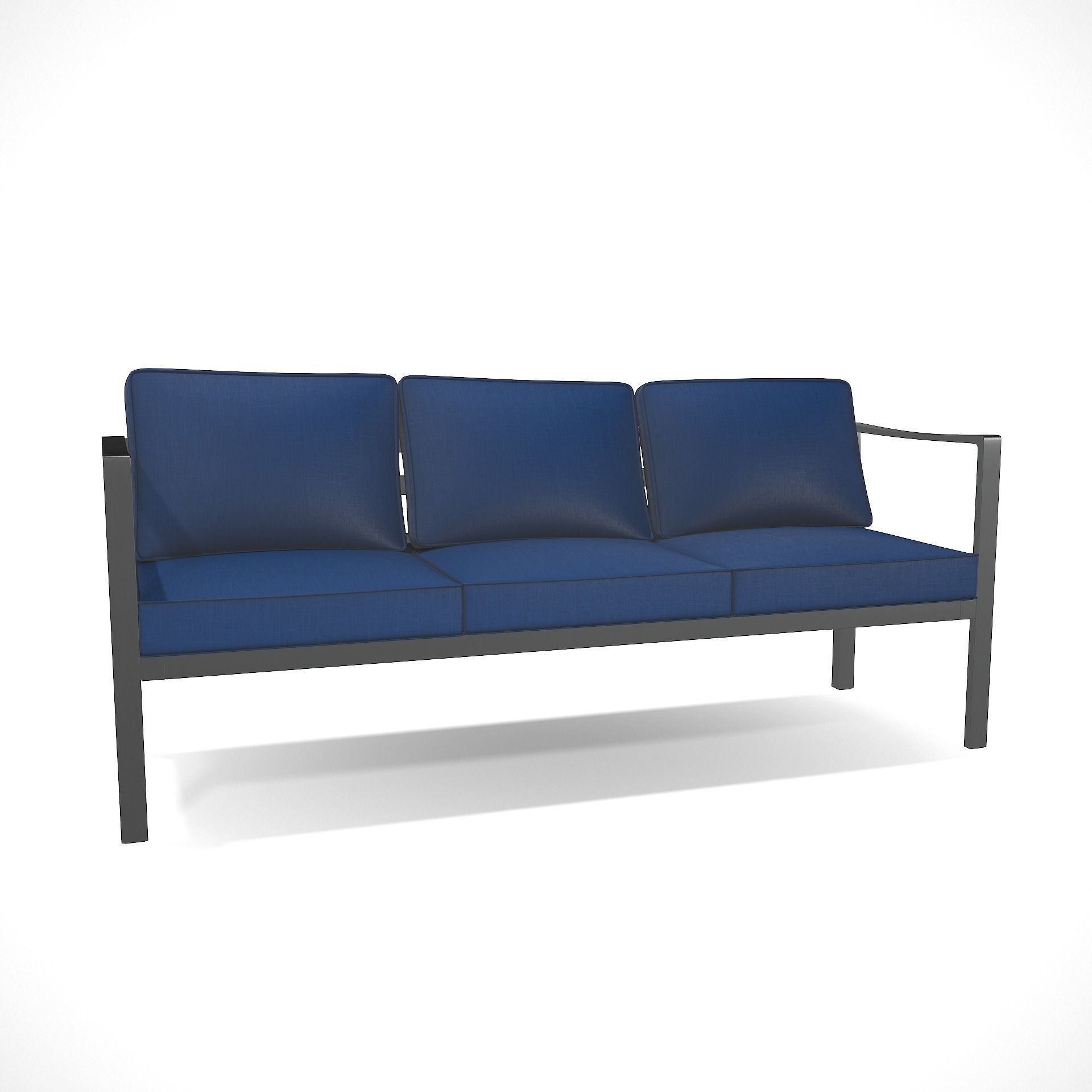 out bench sling fabric 018 Low-poly 3D model_3