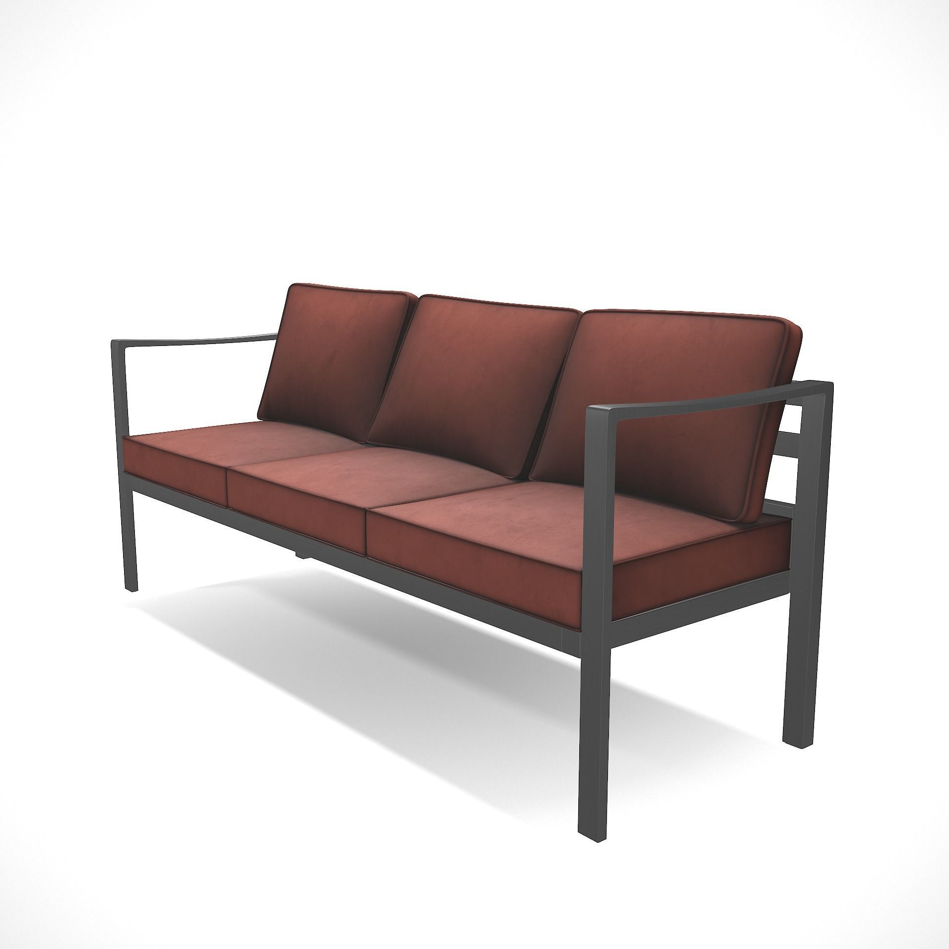 out bench sling fabric 019 Low-poly 3D model_5
