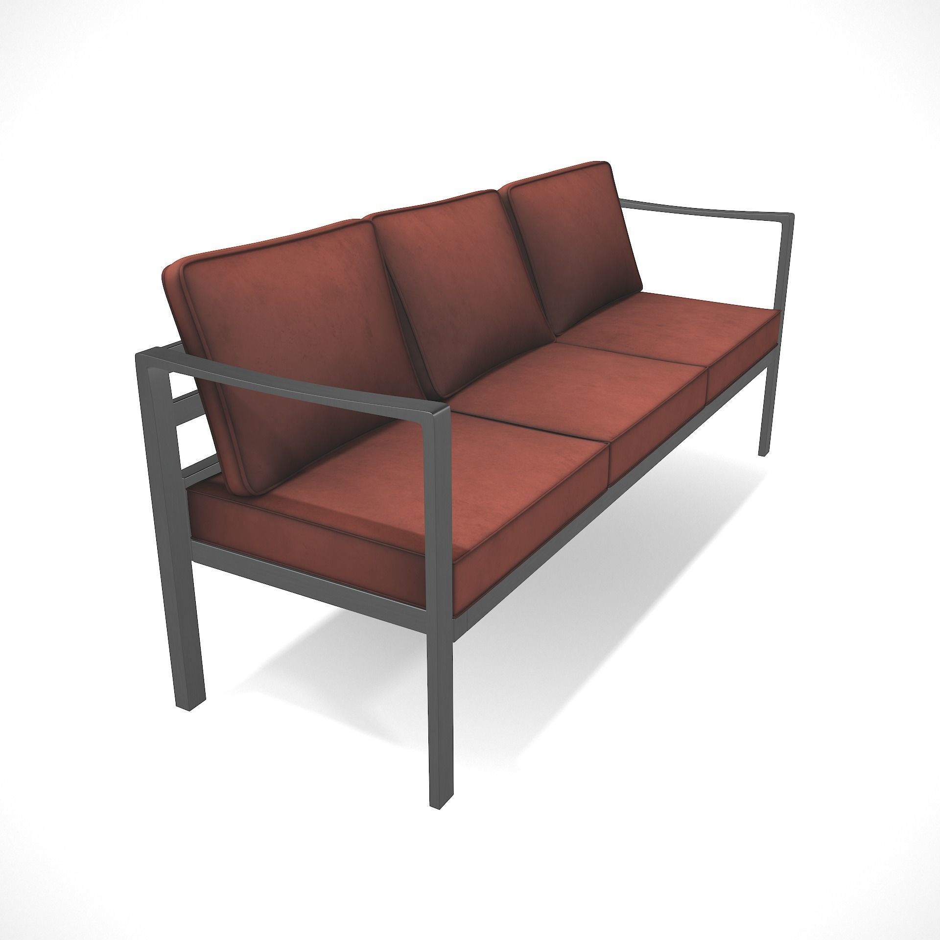 out bench sling fabric 019 Low-poly 3D model_4