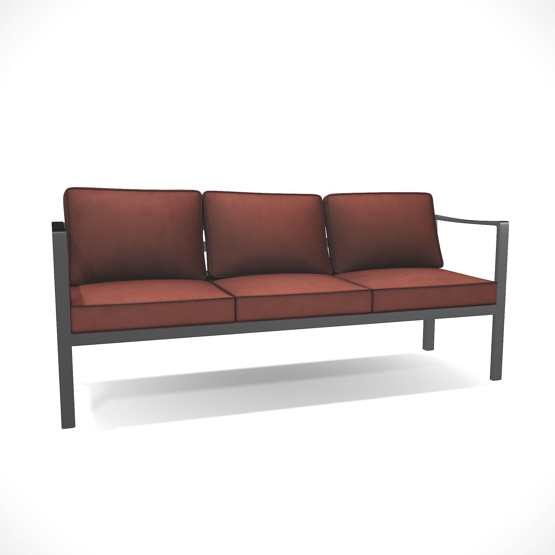 out bench sling fabric 019 Low-poly 3D model_3