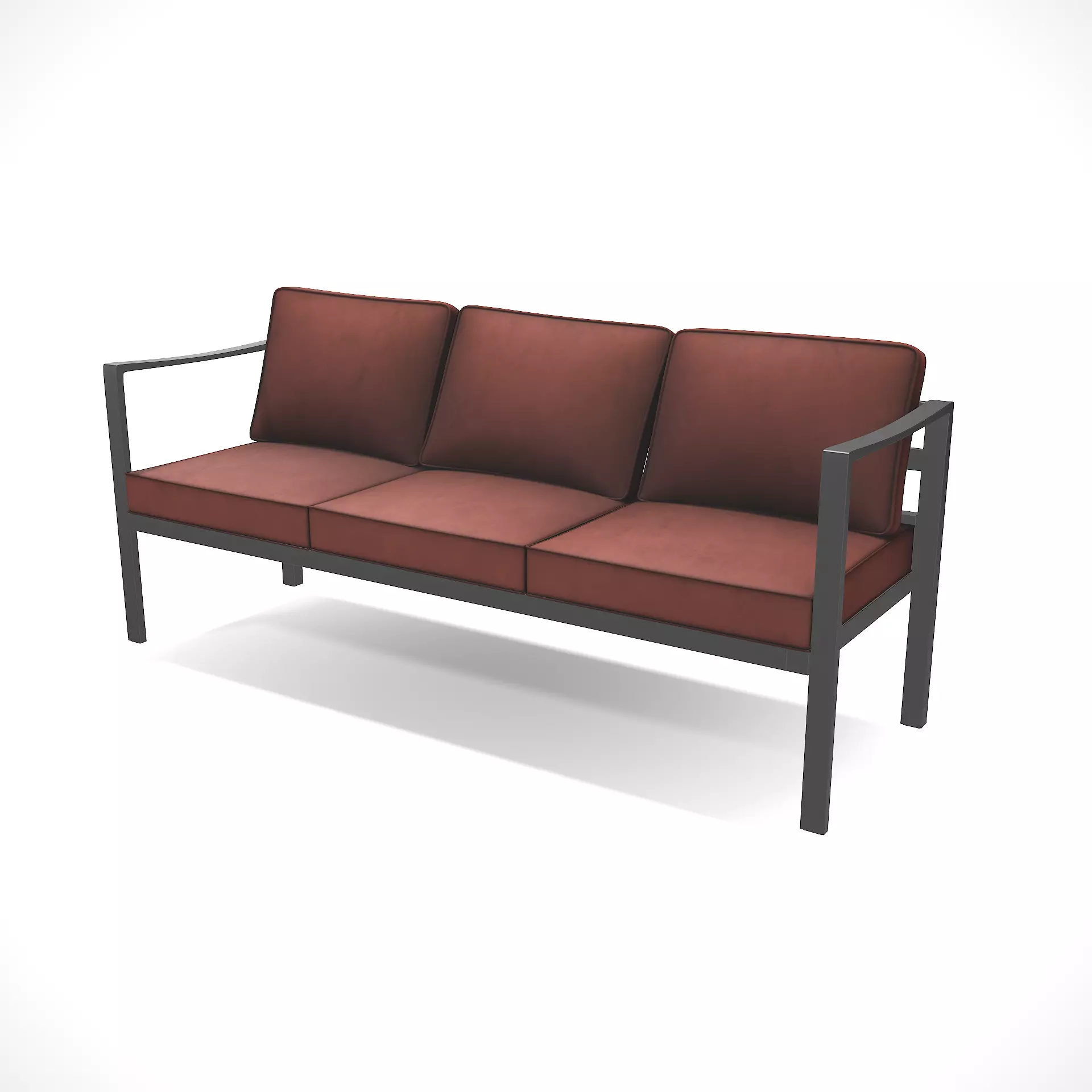 out bench sling fabric 019 Low-poly 3D model_0