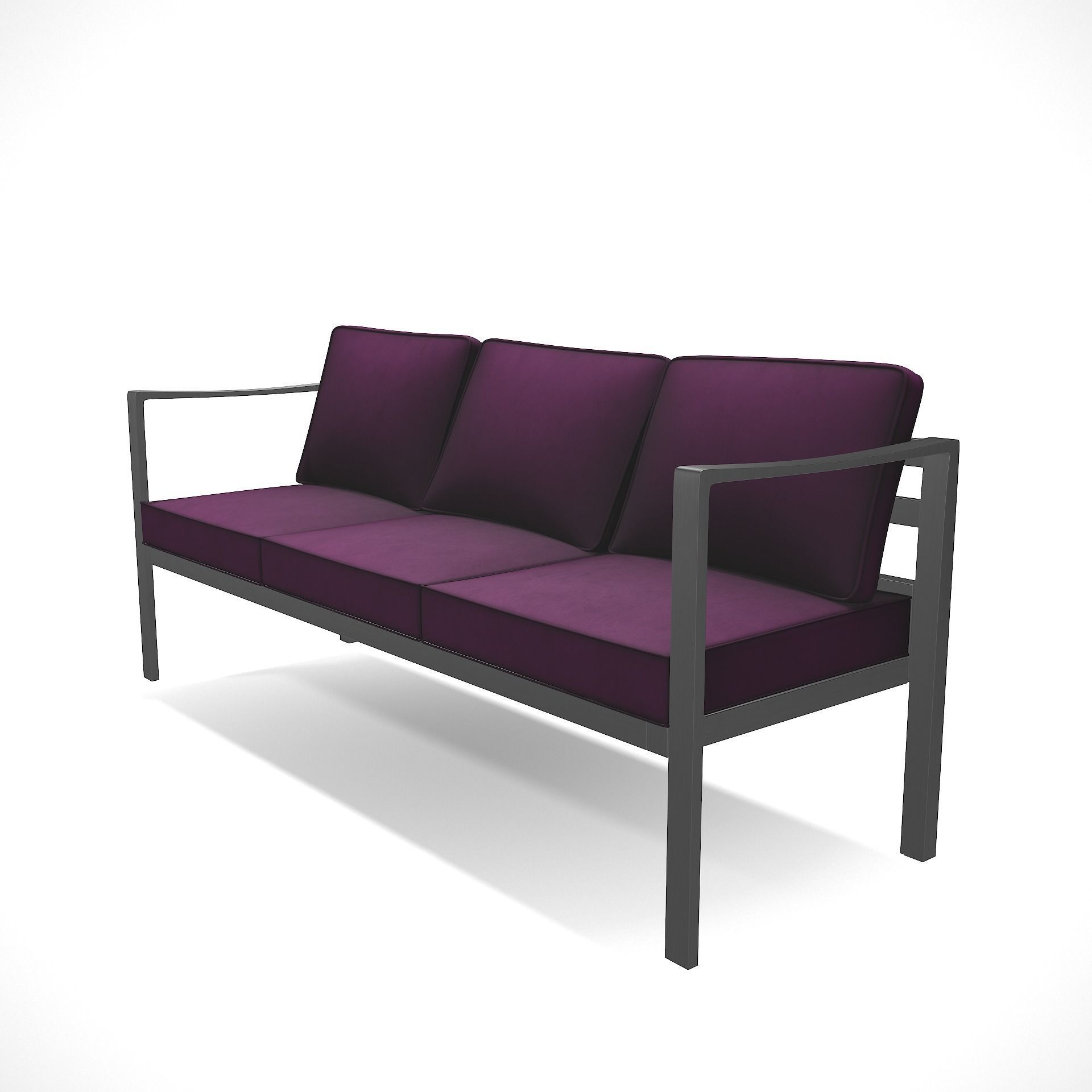 out bench sling fabric 021 Low-poly 3D model_5