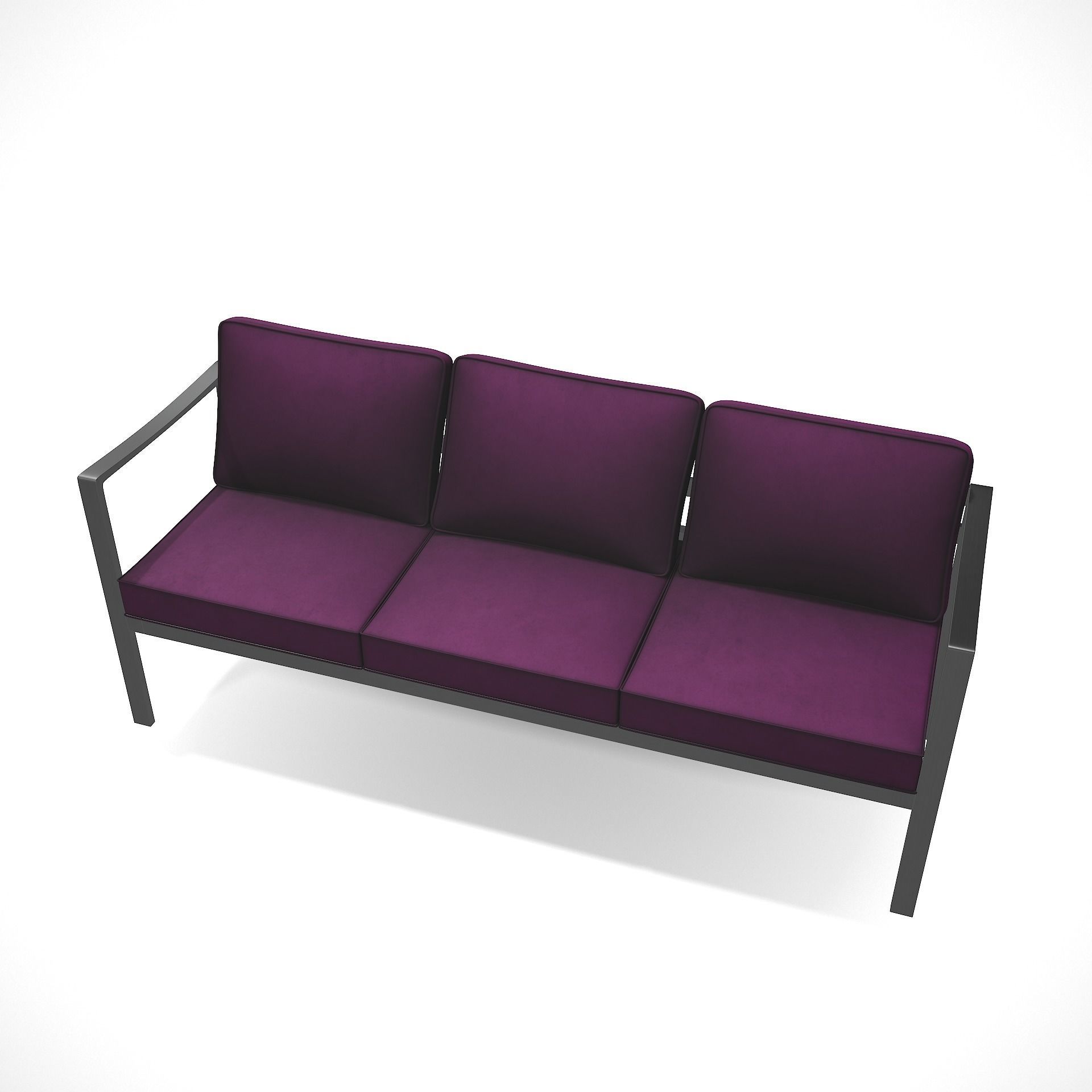 out bench sling fabric 021 Low-poly 3D model_8