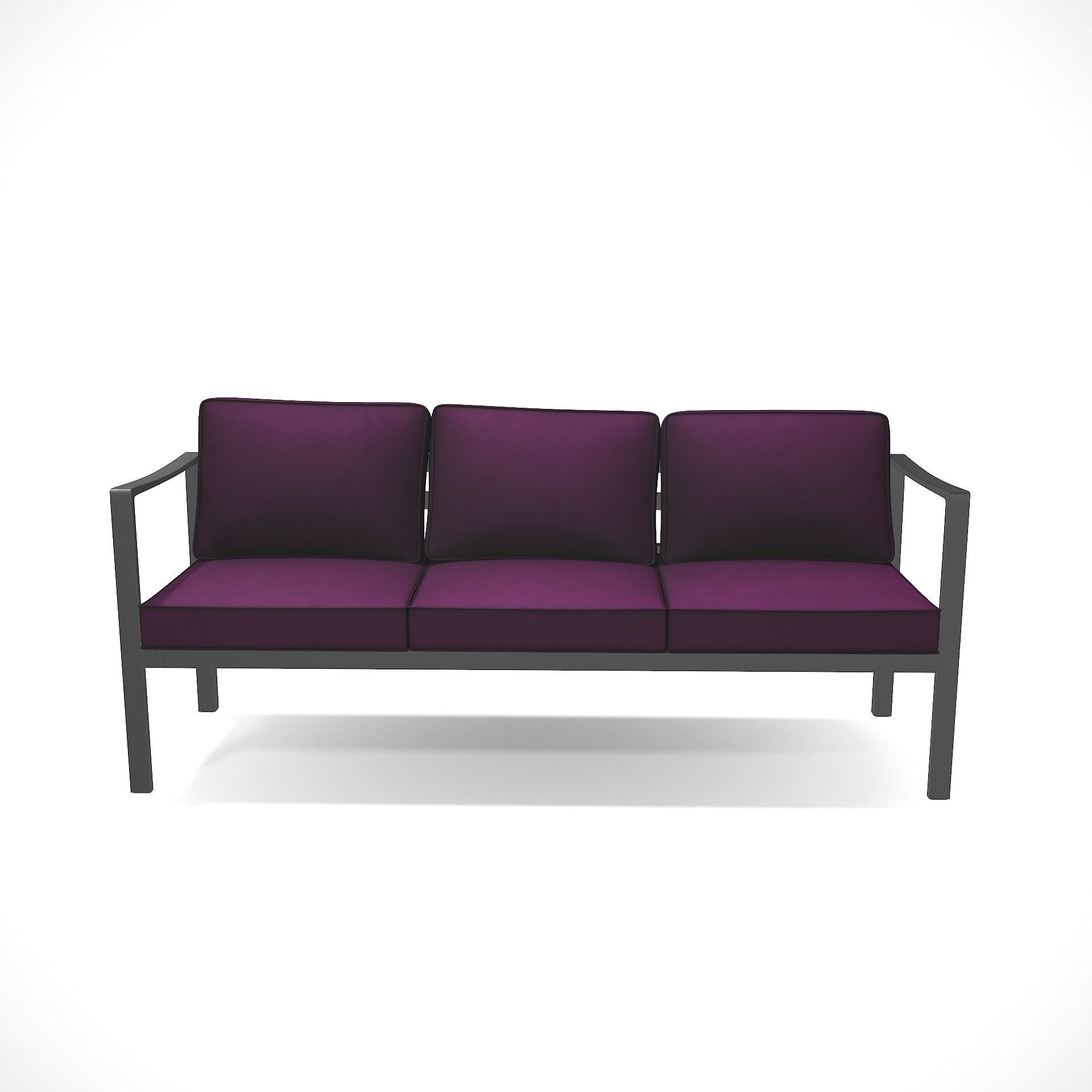 out bench sling fabric 021 Low-poly 3D model_1