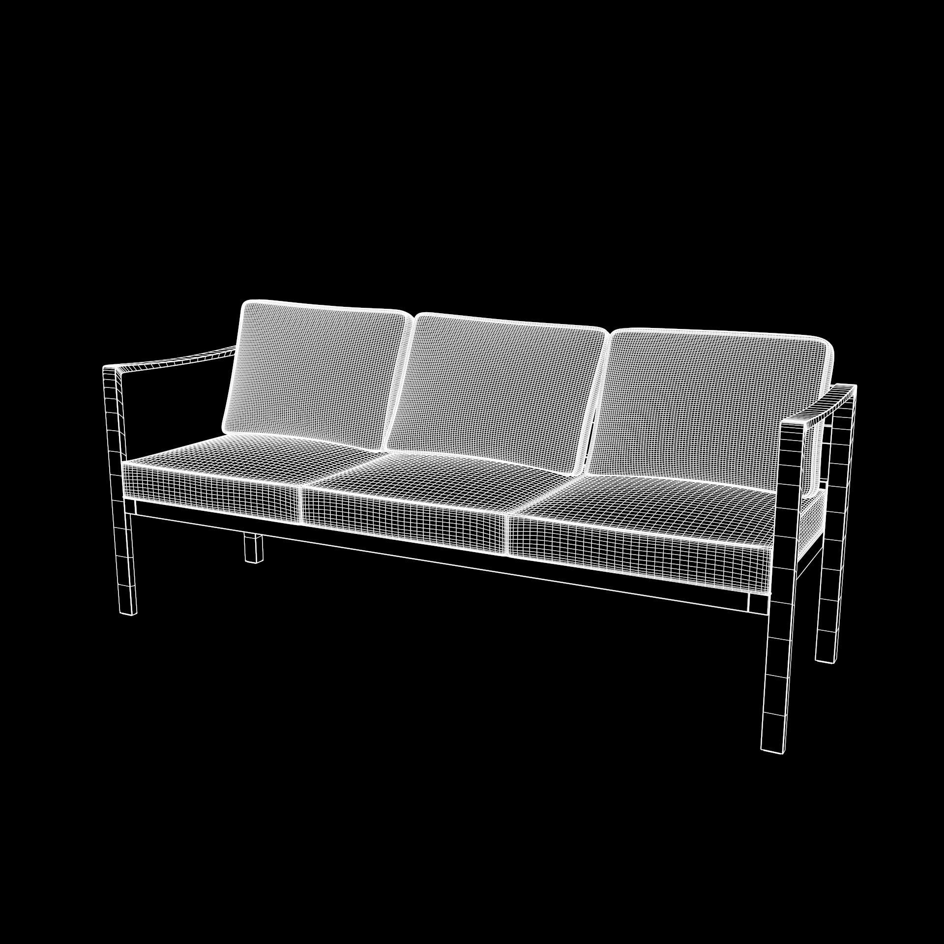 out bench sling fabric 021 Low-poly 3D model_10