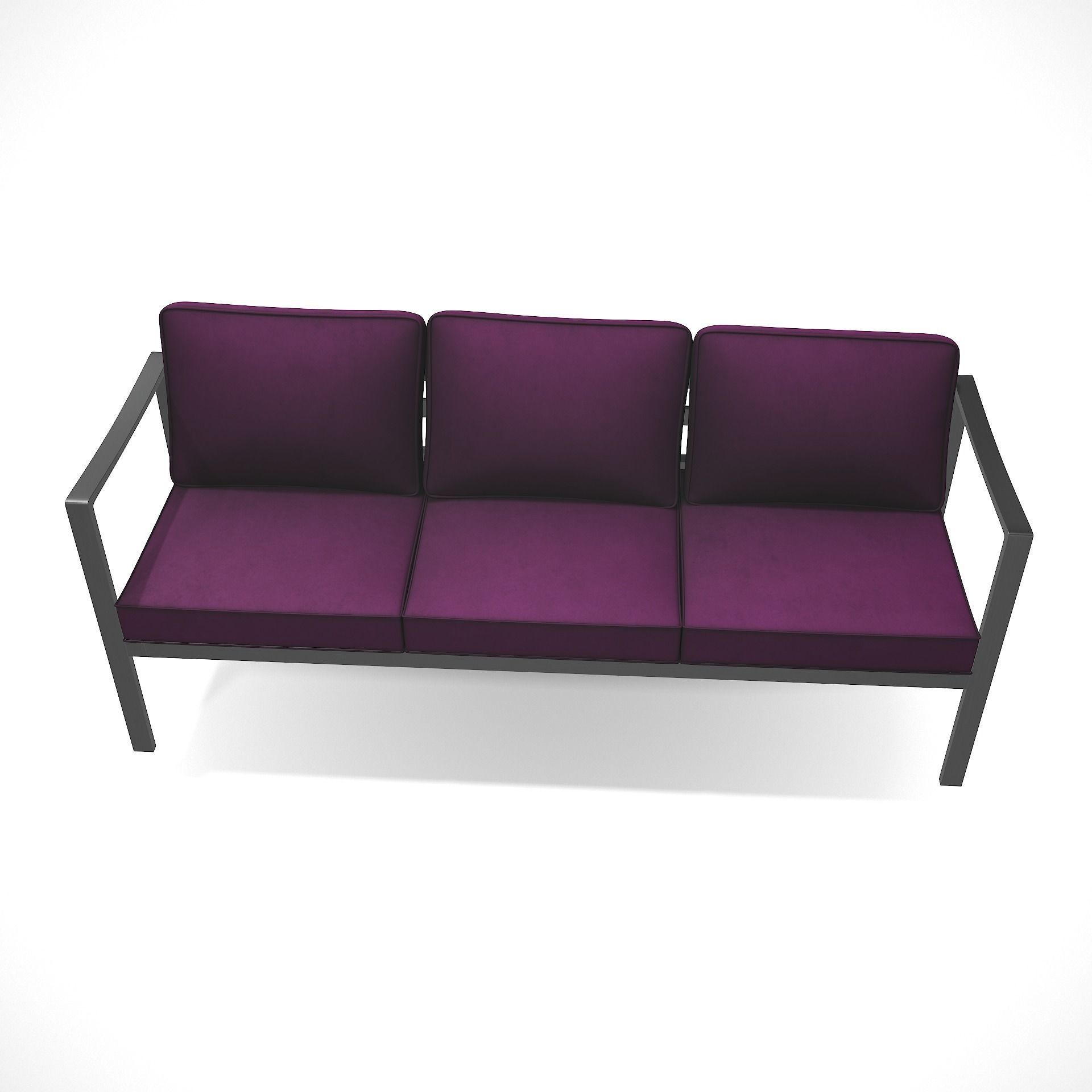 out bench sling fabric 021 Low-poly 3D model_6