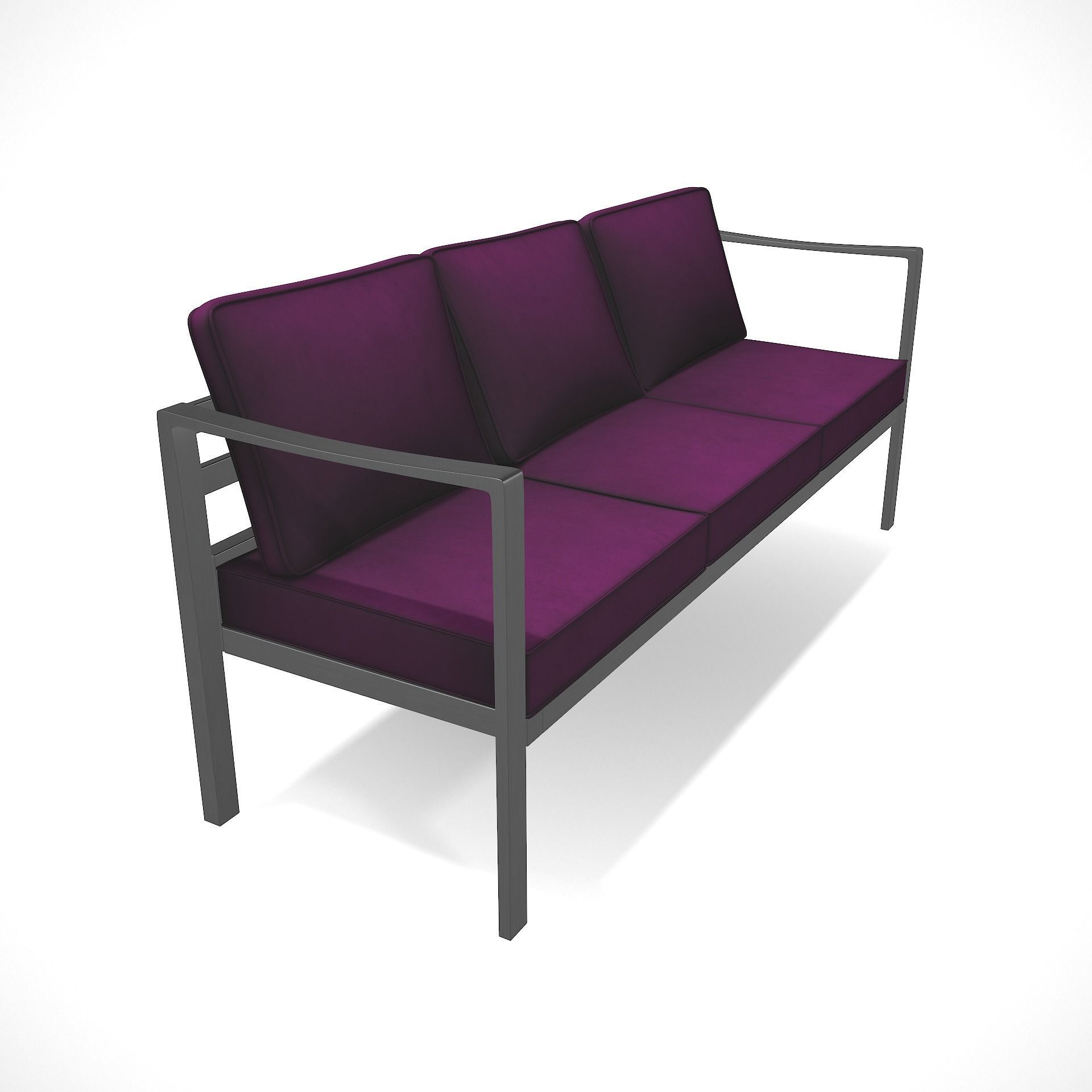 out bench sling fabric 021 Low-poly 3D model_4