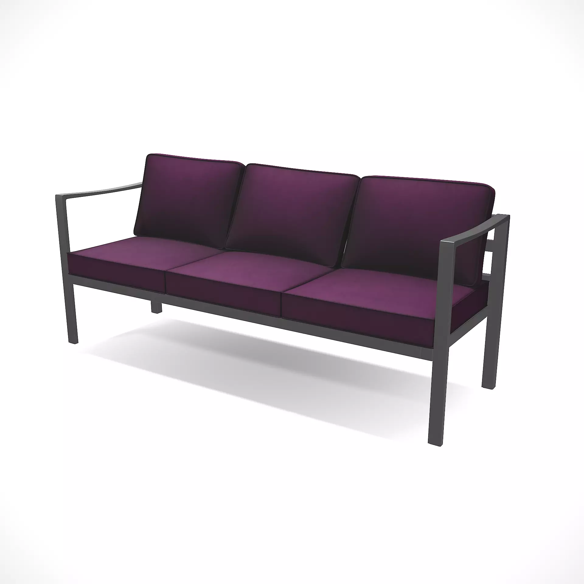 out bench sling fabric 021 Low-poly 3D model_0