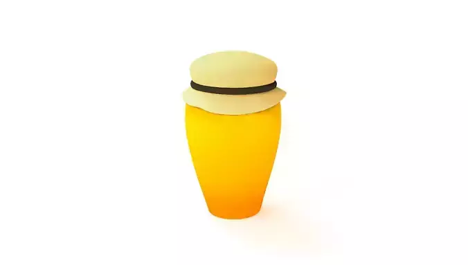 Low-Poly Honey Jar 002 3D Model Low-poly 3D model