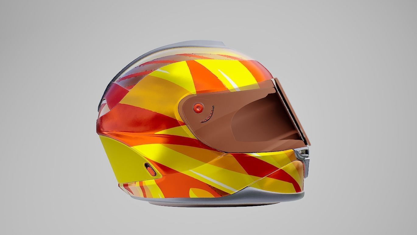 Racing Bike Helmet Free 3D model_20