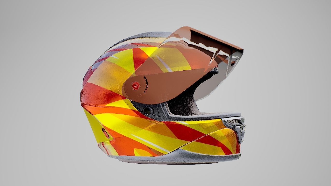 Racing Bike Helmet Free 3D model_22
