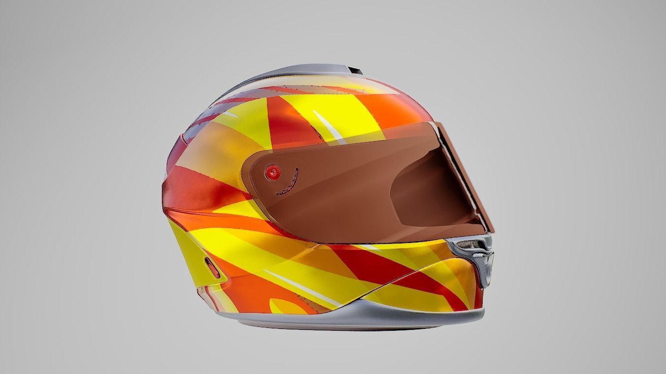 Racing Bike Helmet Free 3D model_19