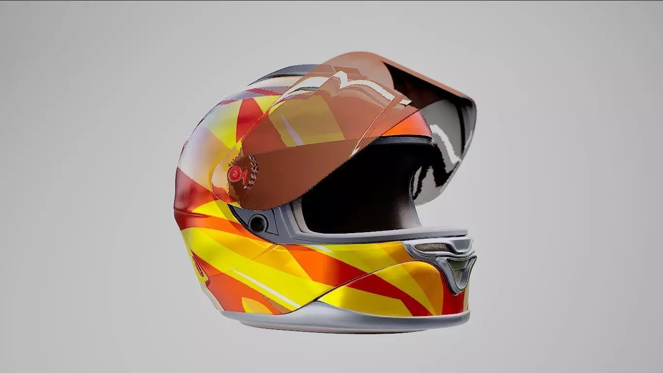 Racing Bike Helmet Free 3D model_0