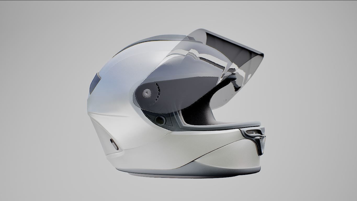 Racing Bike Helmet Free 3D model_3