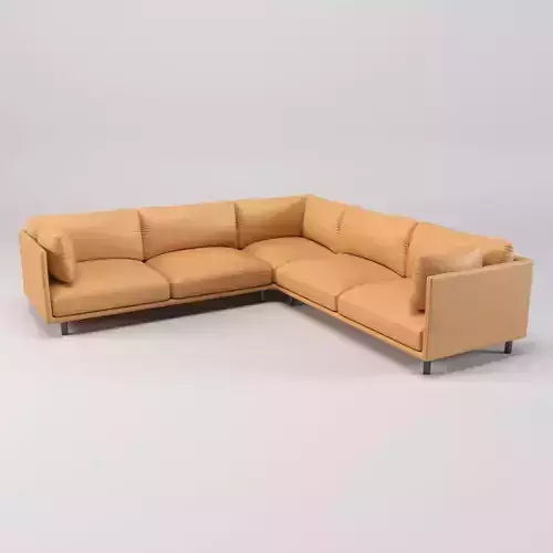 Minimalist leather sofa