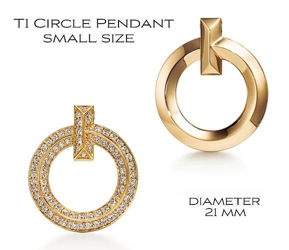 T1 Circle Small Pendant Necklace 3D print model