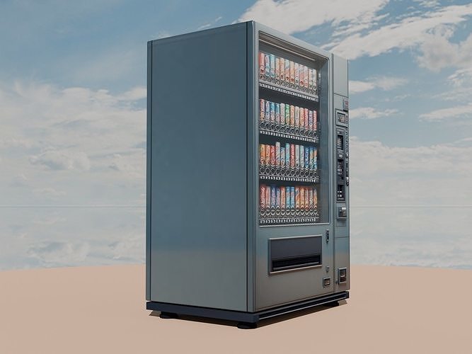 Vending Machine Coke Sprite Pepsi Fanta Junk Food 3D model 3