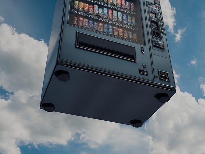 Vending Machine Coke Sprite Pepsi Fanta Junk Food 3D model 7