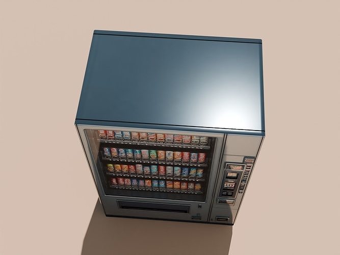 Vending Machine Coke Sprite Pepsi Fanta Junk Food 3D model 5